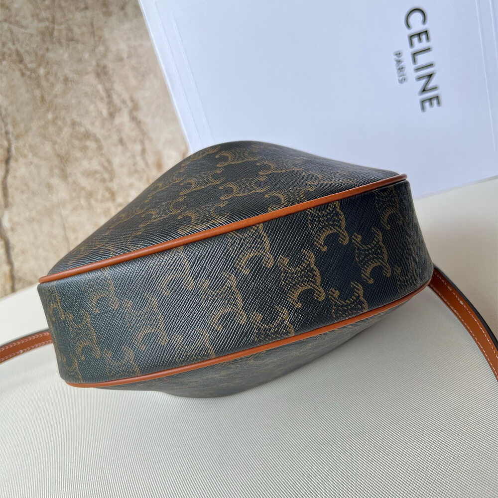 Teen Celine Lulu Bag in Triomphe Canvas and Calfskin - Replica Luxury Bags™