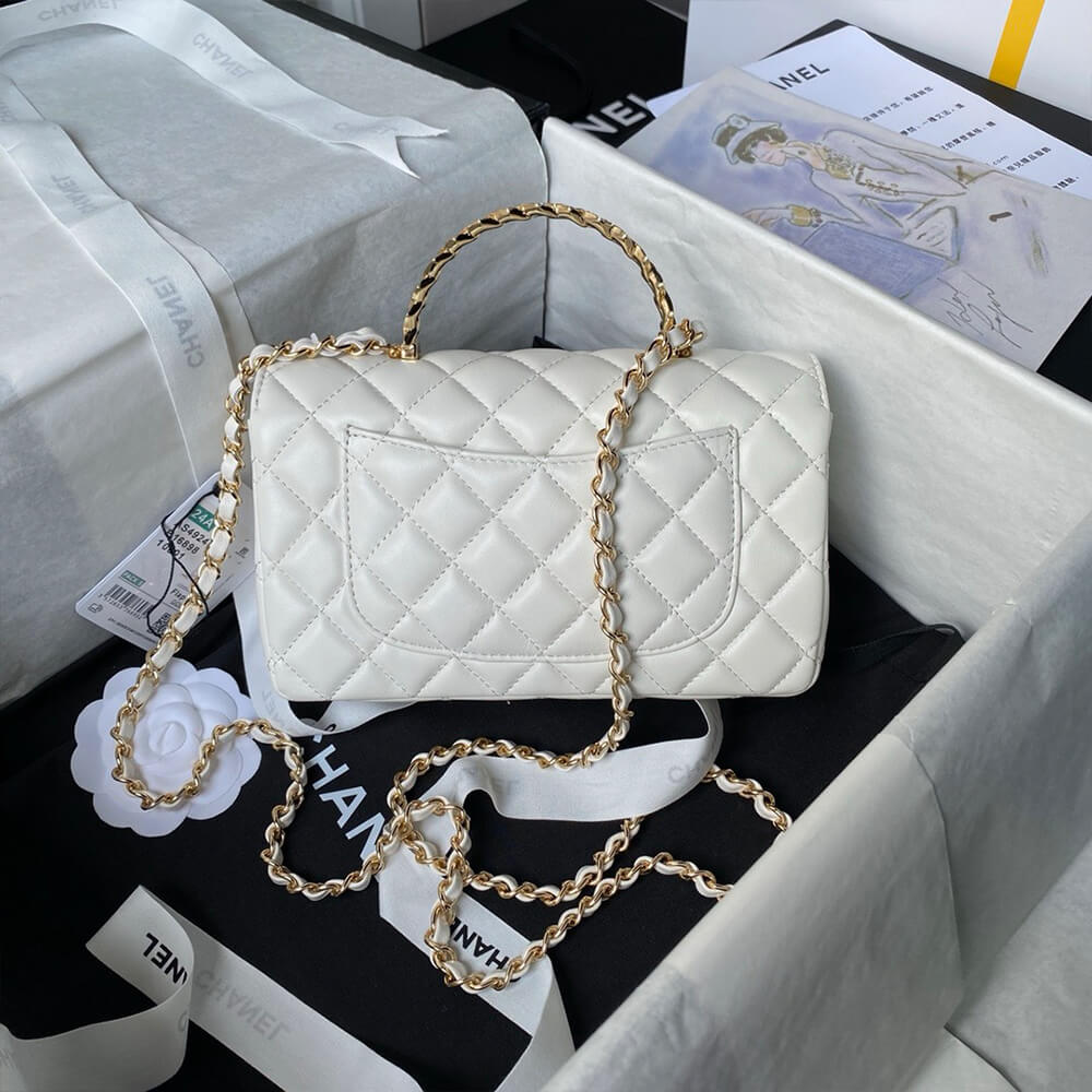 CHANEL Mini Flap Bag with Top Handle - Replica Luxury Bags™