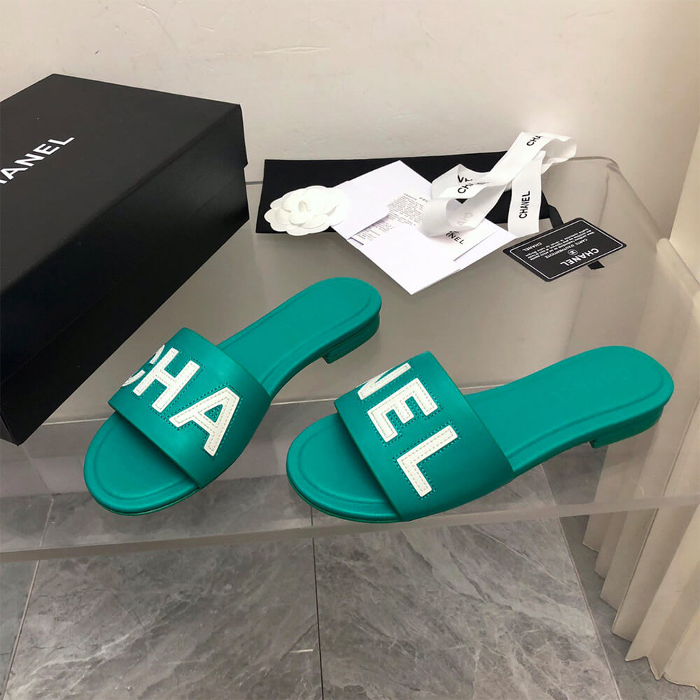 Chanel Ivory Slides Shoes - Replica Luxury Bags™