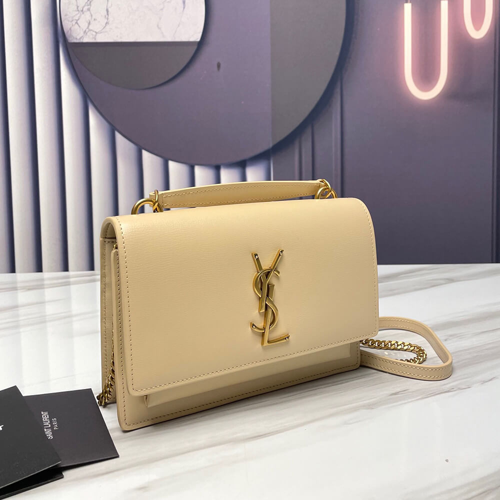 YSL Sunset Chain Wallet Bag in Smooth Leather - Replica Luxury Bags™