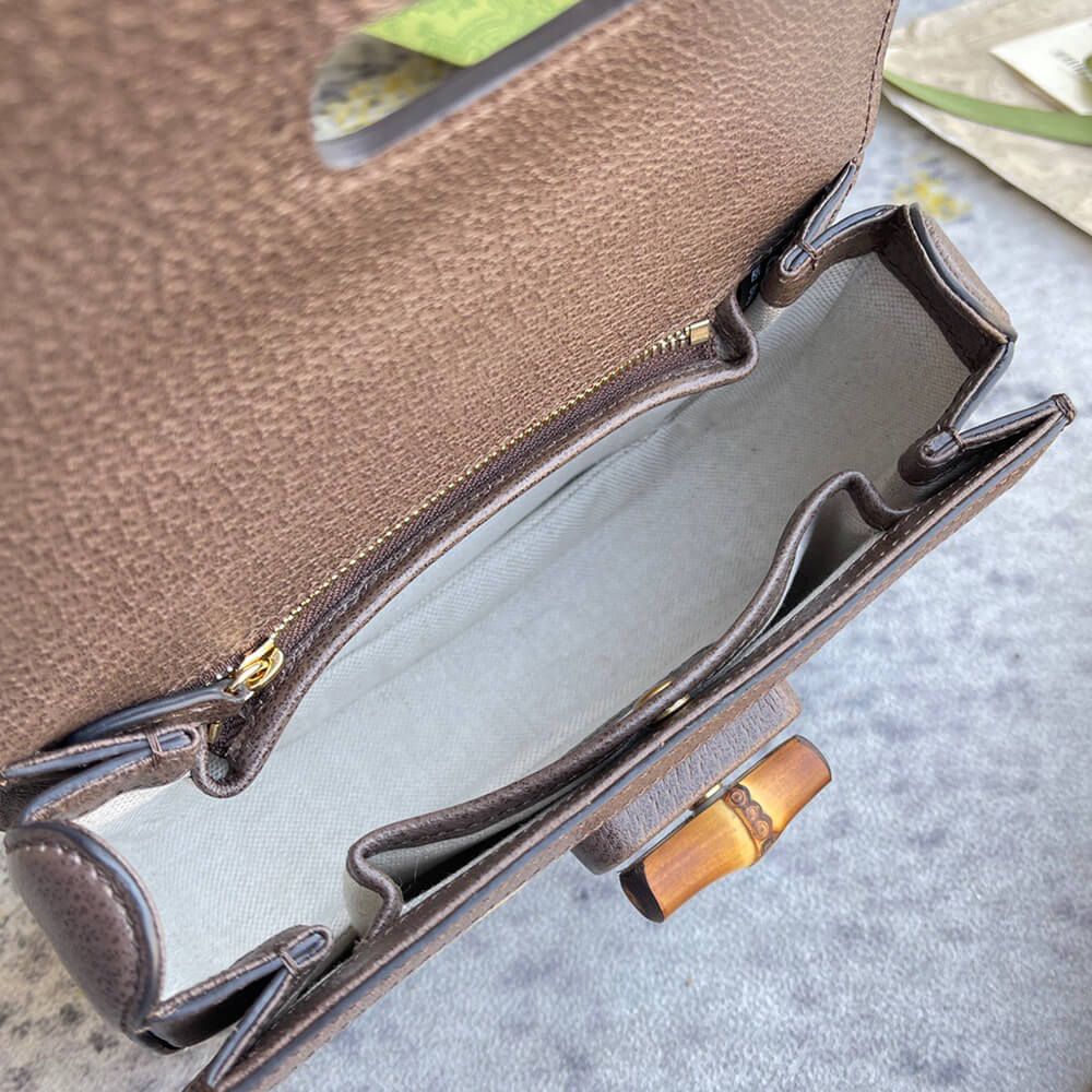 GUCCI BAMBOO 1947 JUMBO GG SMALL TOP HANDLE BAG - Replica Luxury Bags™