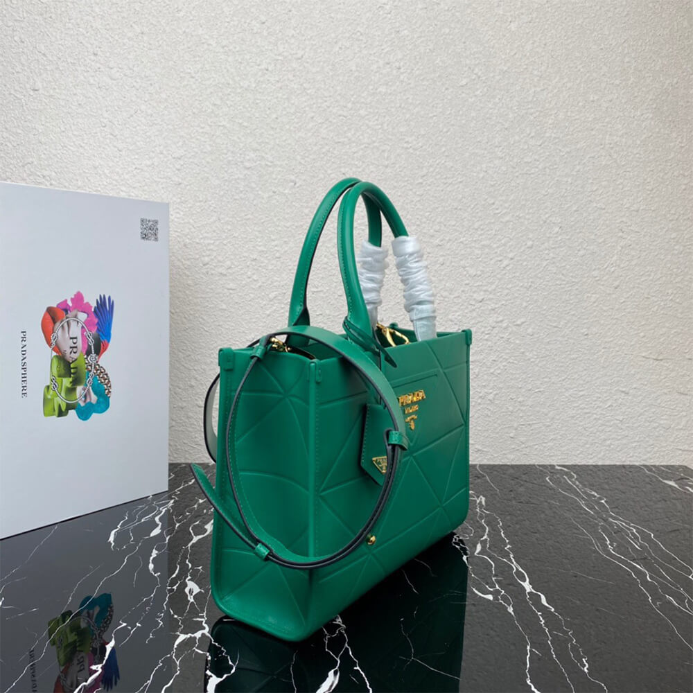 Small leather Prada Symbole Bag with Topstitching - Replica Luxury Bags™