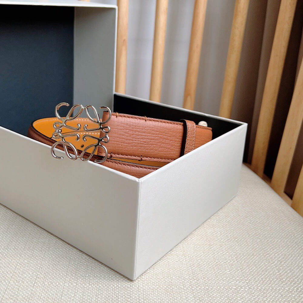 LOEWE Anagram belt in pebble grain calfskin 32mm - Replica Luxury Bags™