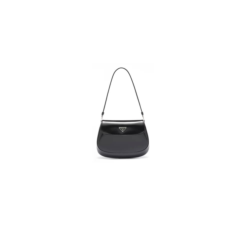 Small Prada Cleo Brushed Leather Shoulder Bag with Flap - Replica Luxury Bags™