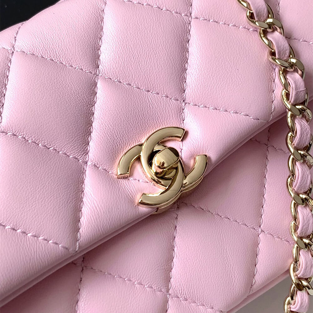 Chanel Flap Phone Holder Bag With Chain - Replica Luxury Bags™
