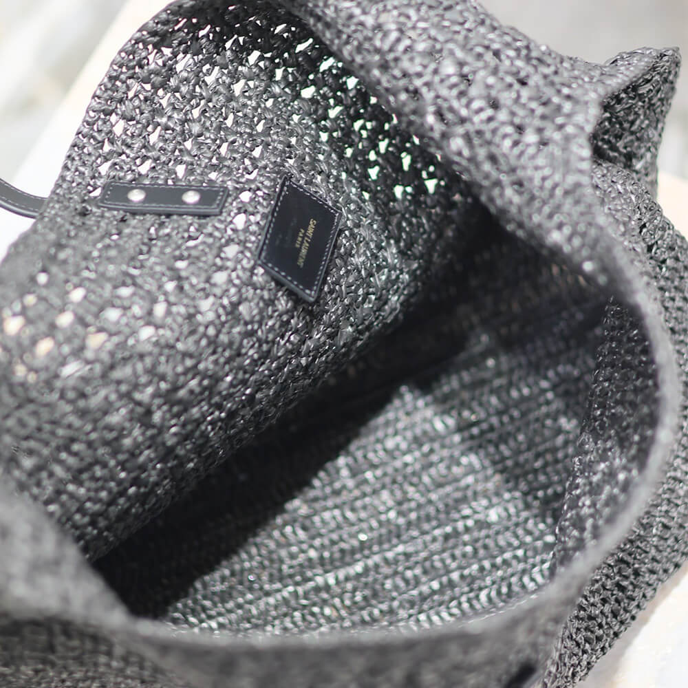 YSL le 5 a 7 Medium Tote Bag in Raffia - Replica Luxury Bags™