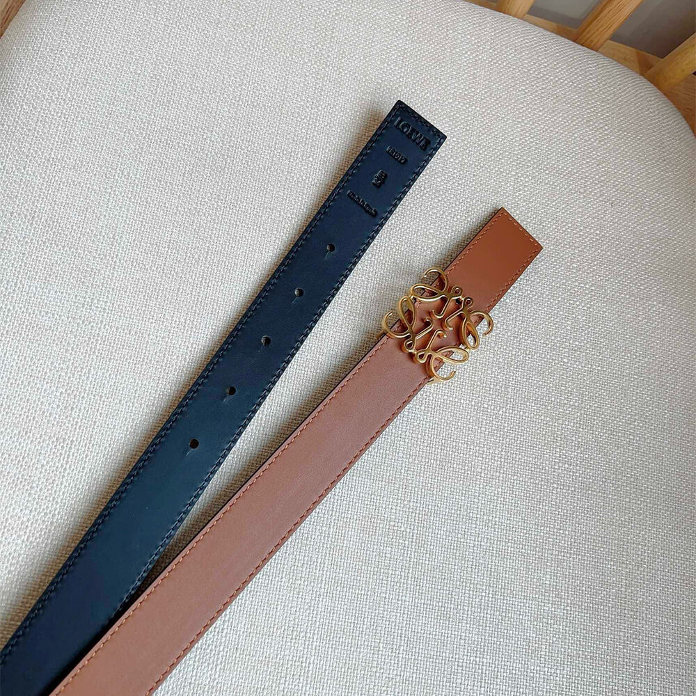 LOEWE Reversible Anagram belt in smooth calfskin 28mm - Replica Luxury Bags™