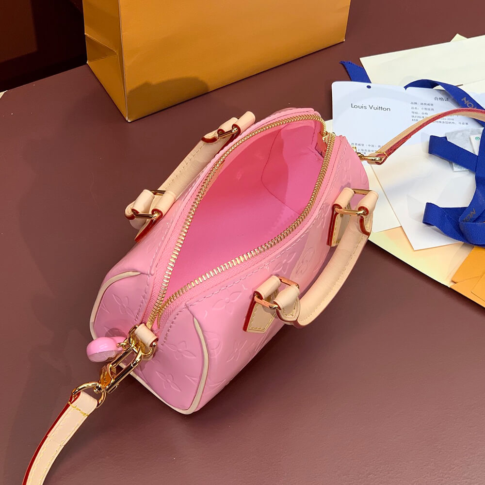 LV Nano Speedy Bag in Pink - Replica Luxury Bags™