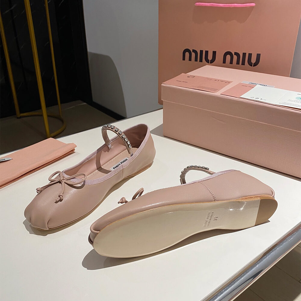 MiuMiu Leather ballerinas Shoes - Replica Luxury Bags™