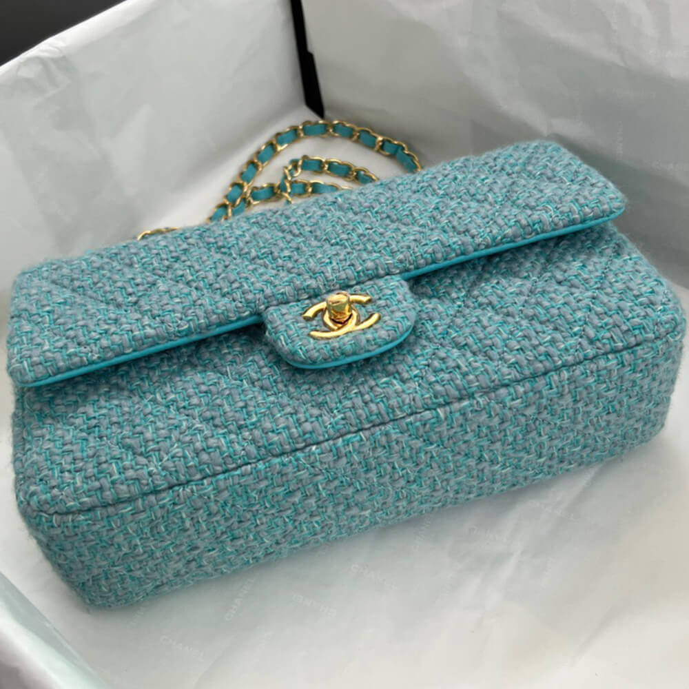 Chanel Tweed Medium Classic Flap Bag - Replica Luxury Bags™