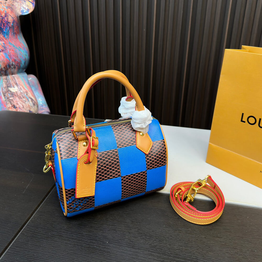LV Speedy 18 Bandouliere Damier Pop Bag - Replica Luxury Bags™