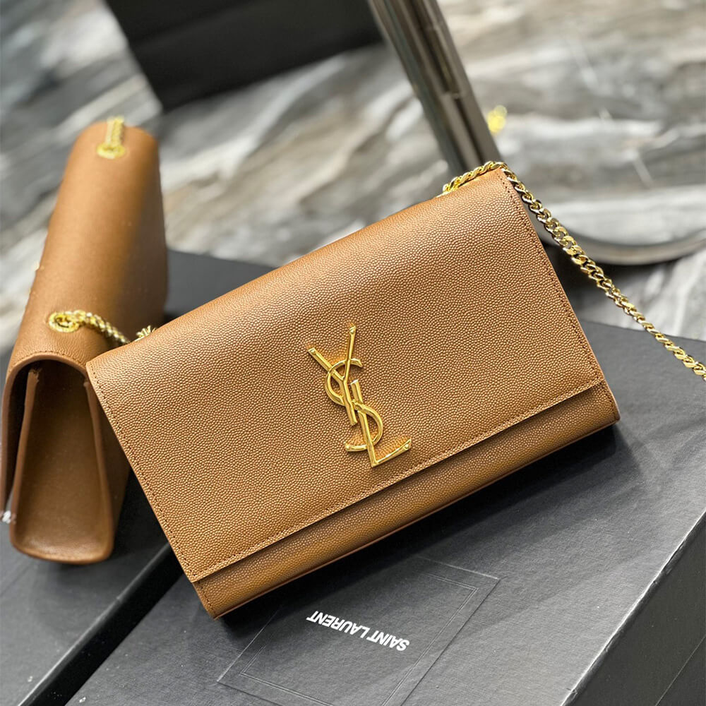 YSL Kate Medium Bag in Grain De Poudre Embossed Leather - Replica Luxury Bags™
