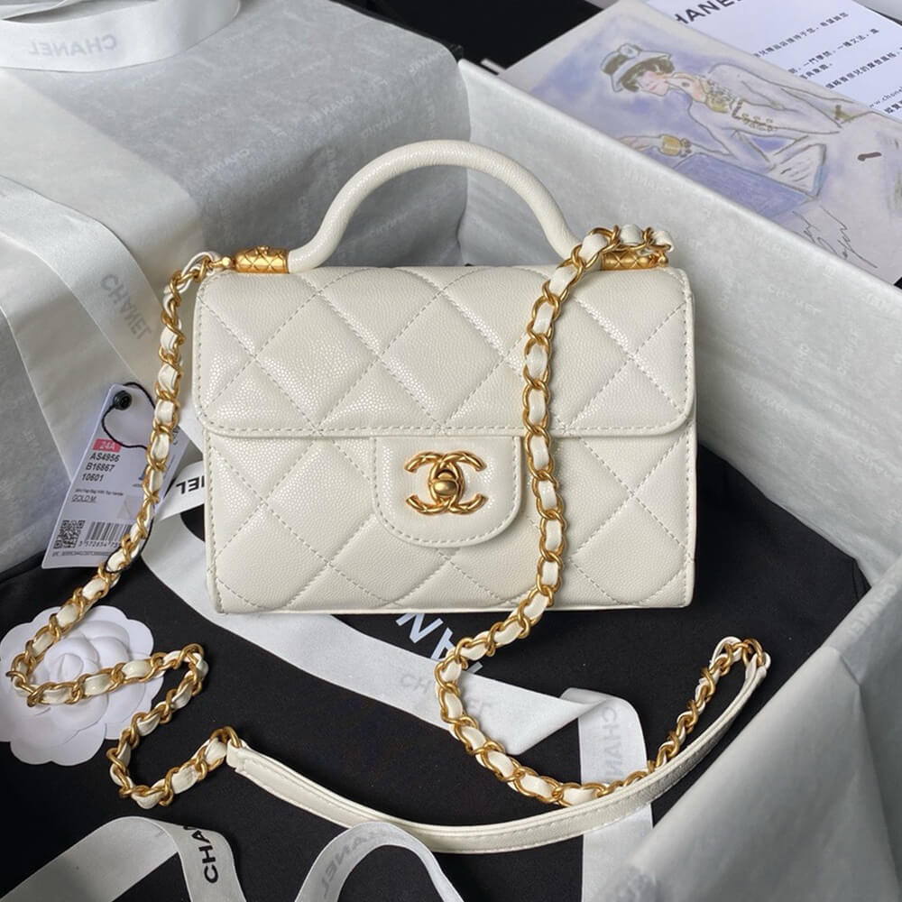 Chanel Mini Flap Bag With Top Handle - Replica Luxury Bags™