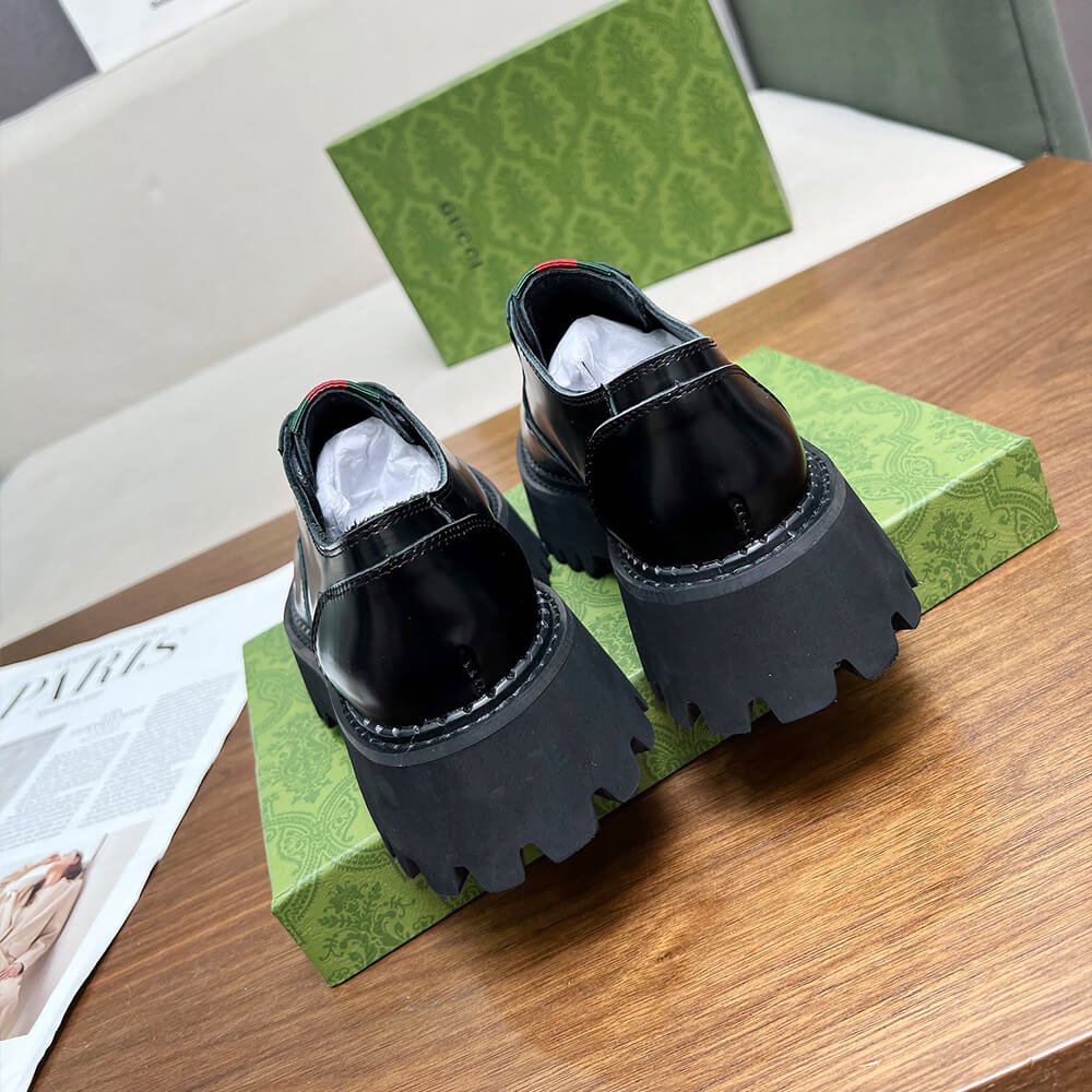 GUCCI Women s lace-up with Web Shoes - Replica Luxury Bags™