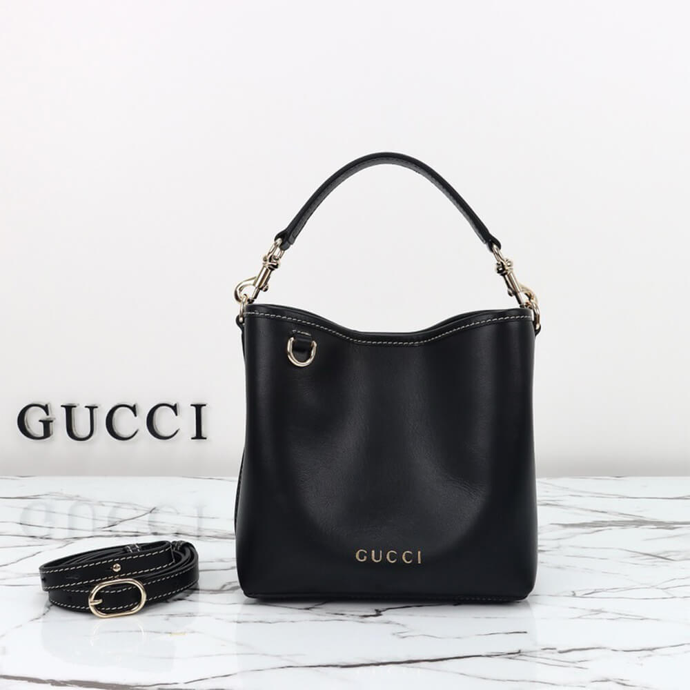 Gucci GG Emblem Mini Bucket Bag - Replica Luxury Bags™