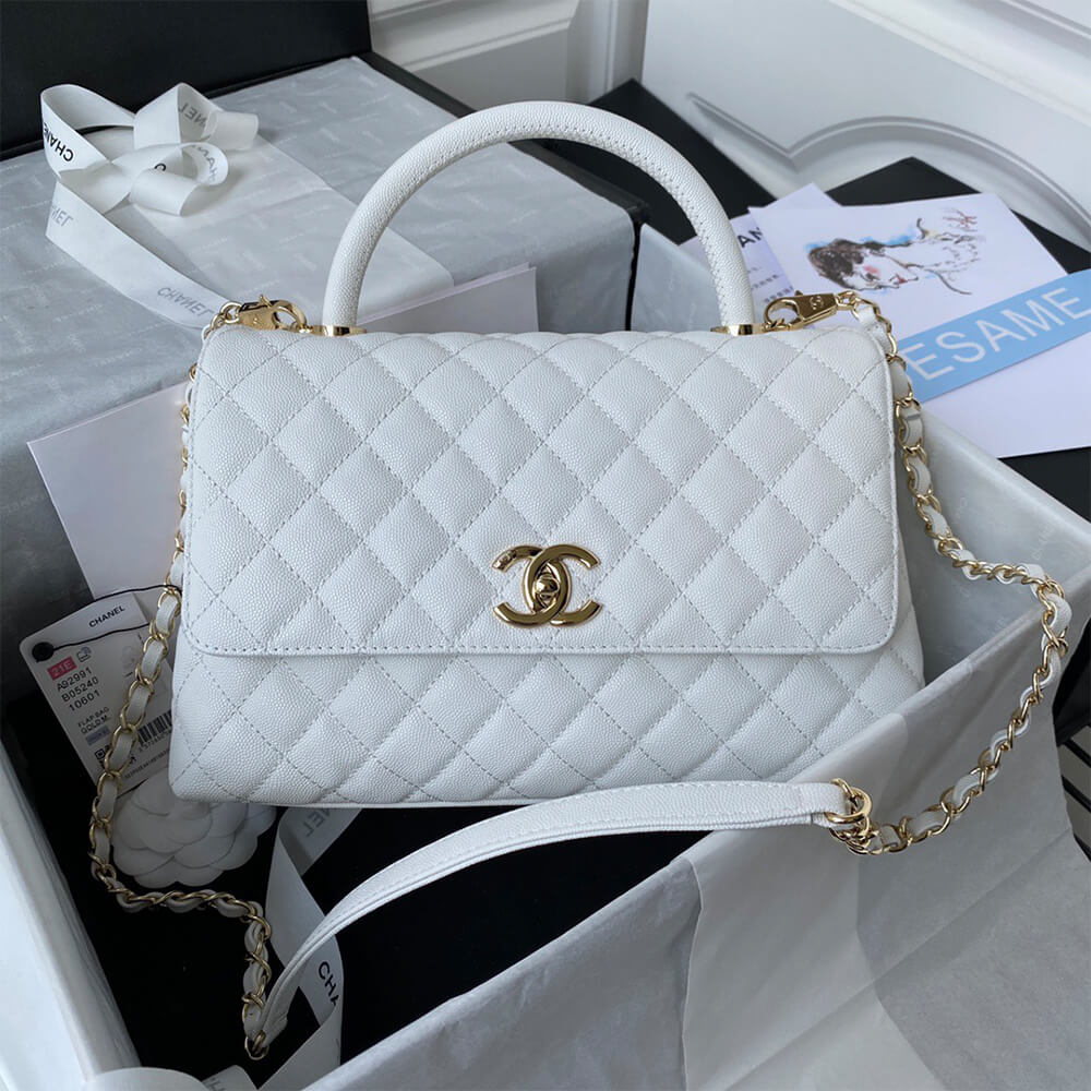 Chanel Large Flap Bag With Top Handle - Replica Luxury Bags™