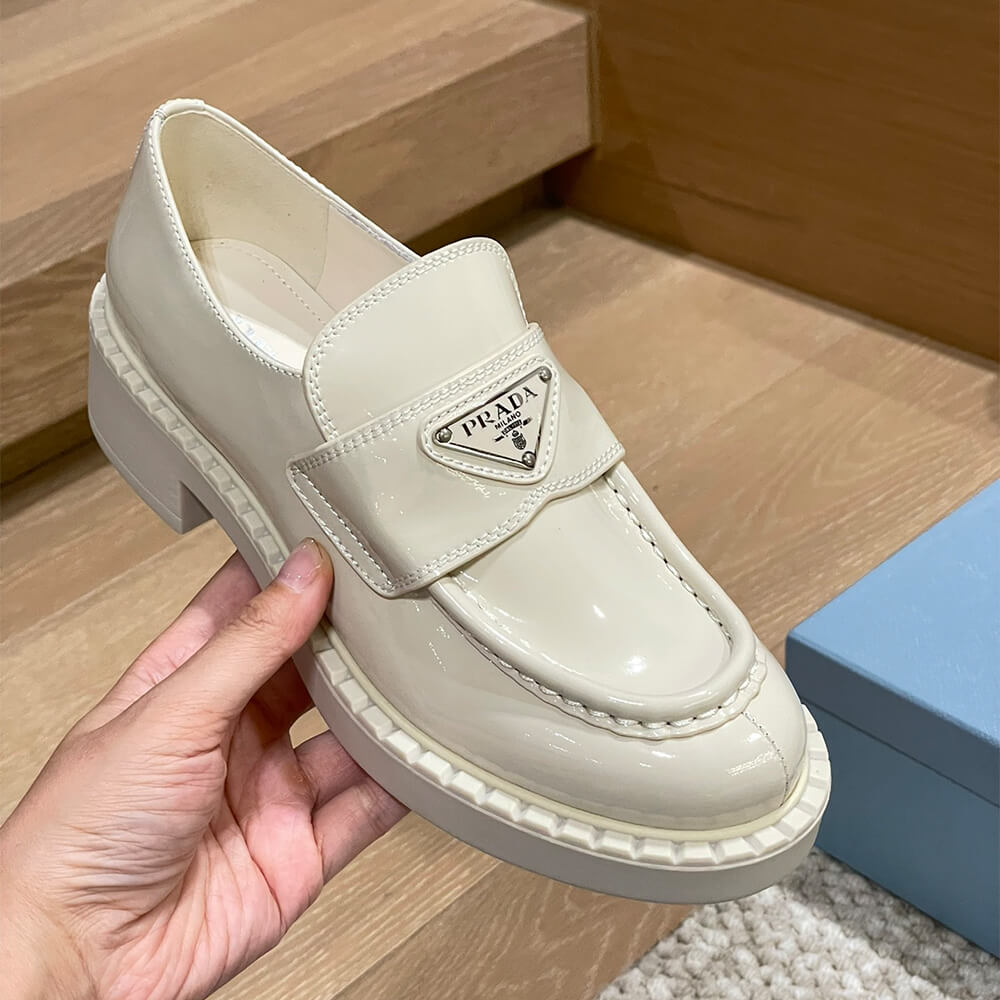 Prada chocolate brushed leather loafers Shoes - Replica Luxury Bags™