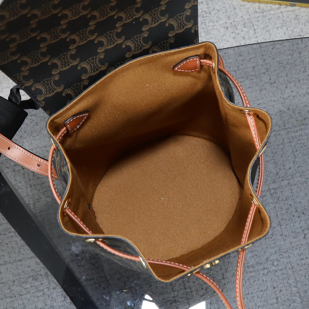 Backpack Bag Celine Bonnie in Triomphe Canvas and Calfskin - Replica Luxury Bags™