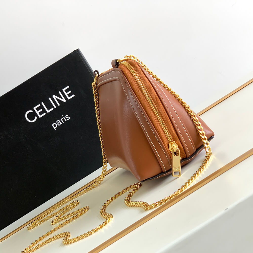 Celine Clutch Bag on Chain Cuir Triomphe in Smooth Calfskin - Replica Luxury Bags™