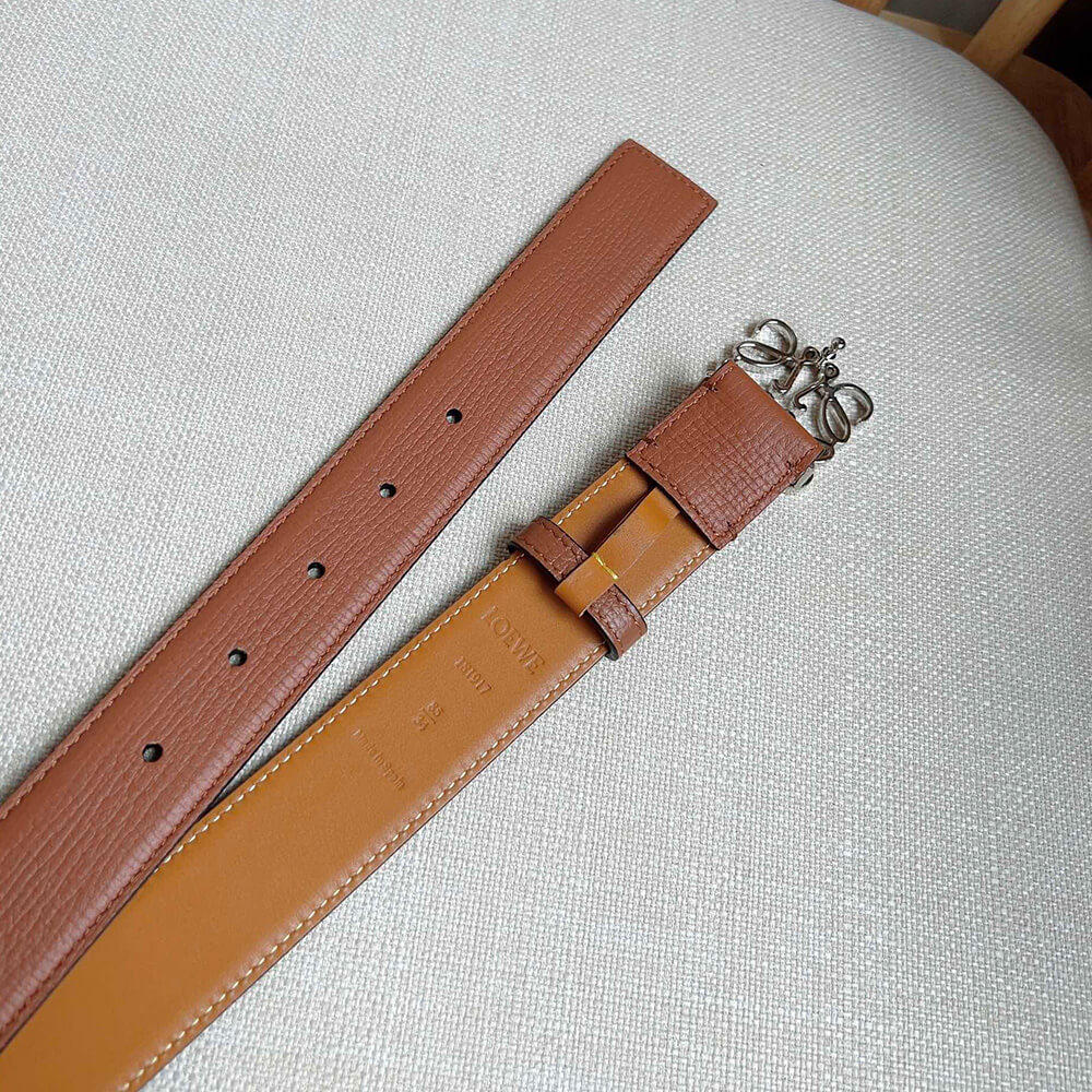 LOEWE Anagram belt in pebble grain calfskin 32mm - Replica Luxury Bags™