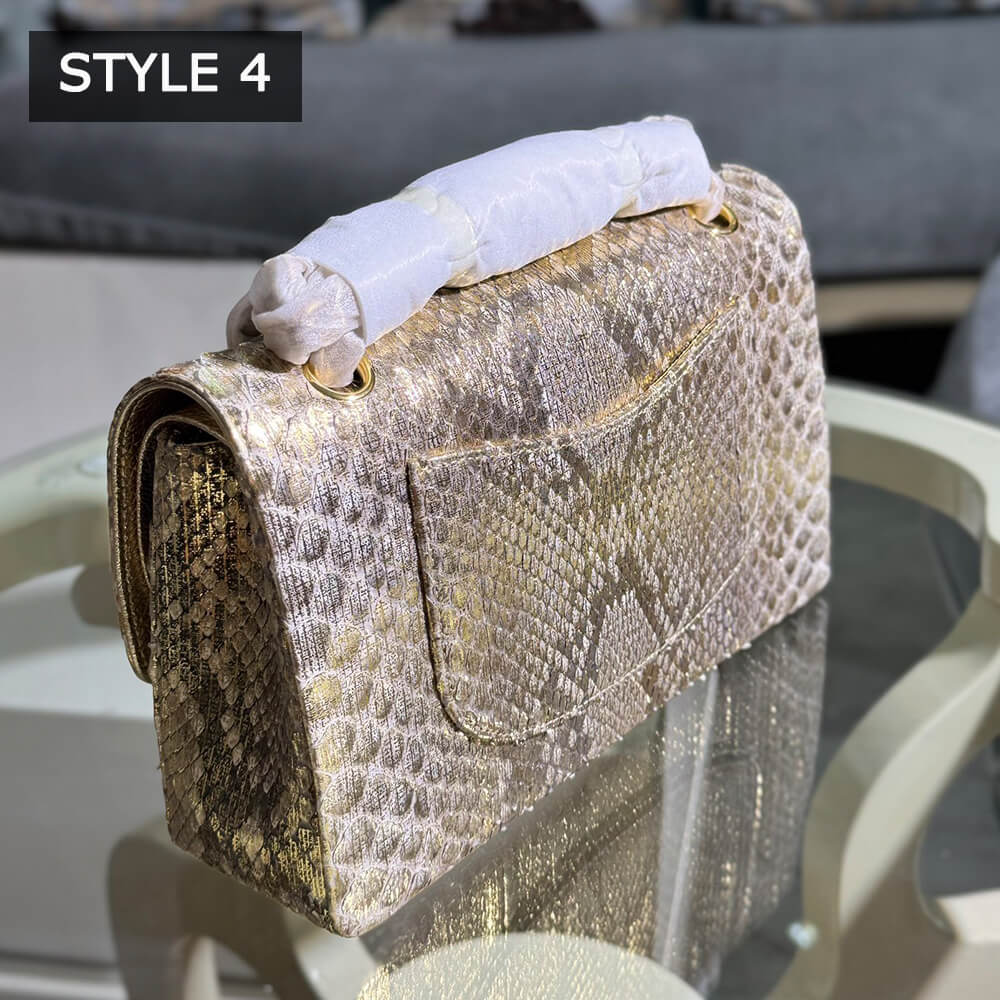 Chanel Classic Flap Medium Bag in Python - Replica Luxury Bags™