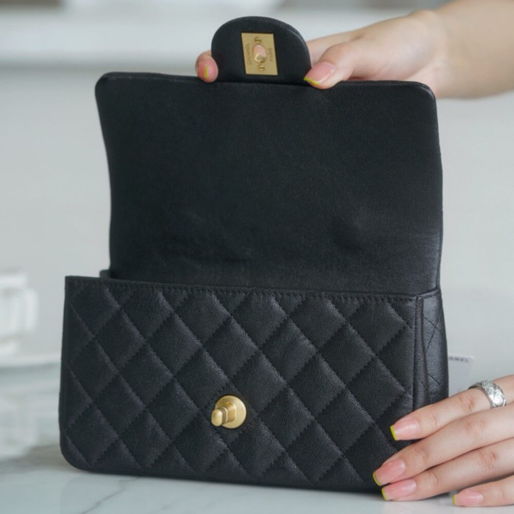 Chanel Mini Flap Bag with Top Handle - Replica Luxury Bags™