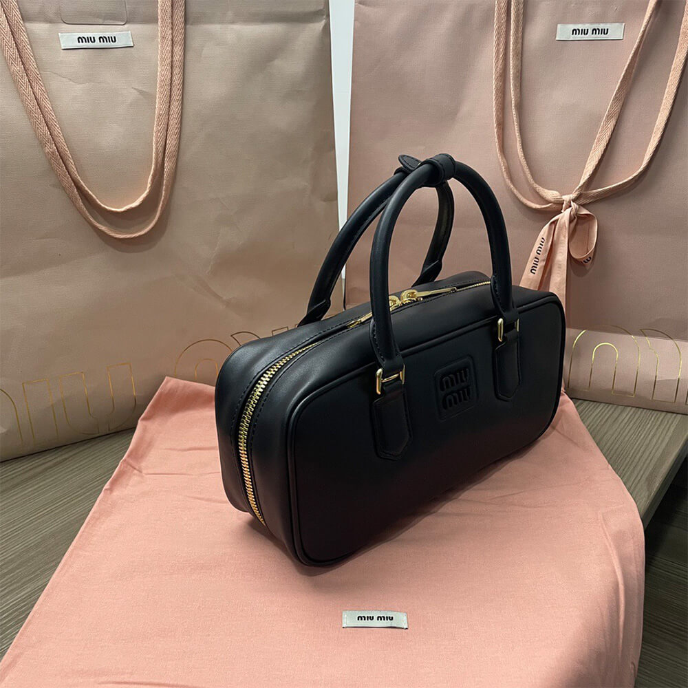 Miumiu Large Arcadie Leather Bag - Replica Luxury Bags™