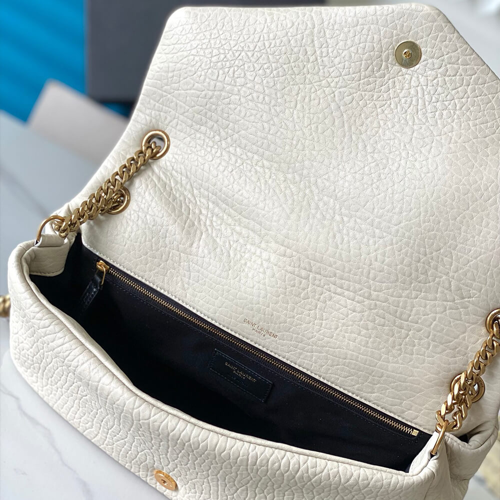 YSL Calypso Large Bag in Grained Lambskin - Replica Luxury Bags™