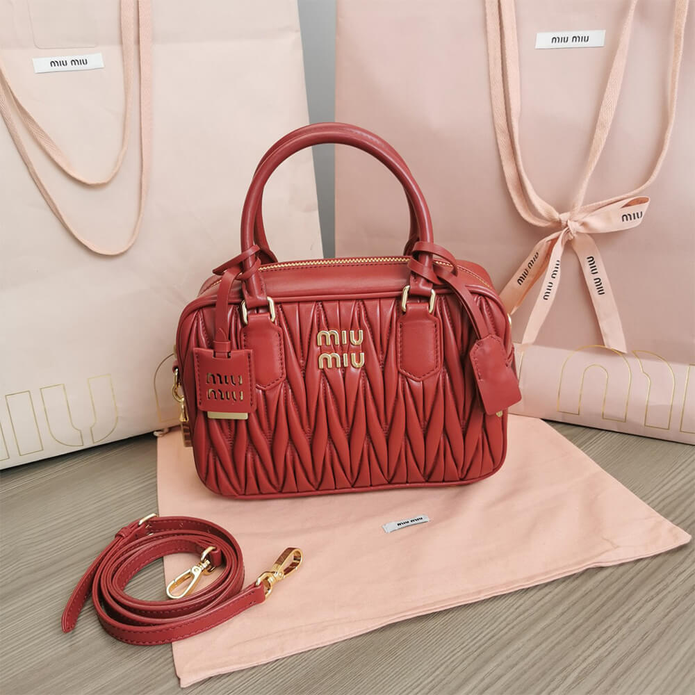 Miumiu Matelasse Nappa Leather Top Handle Bag - Replica Luxury Bags™