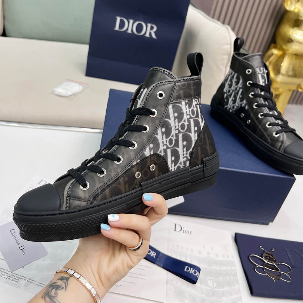 Dior B23 High-Top Sneakers Dior Oblique Shoes - Replica Luxury Bags™