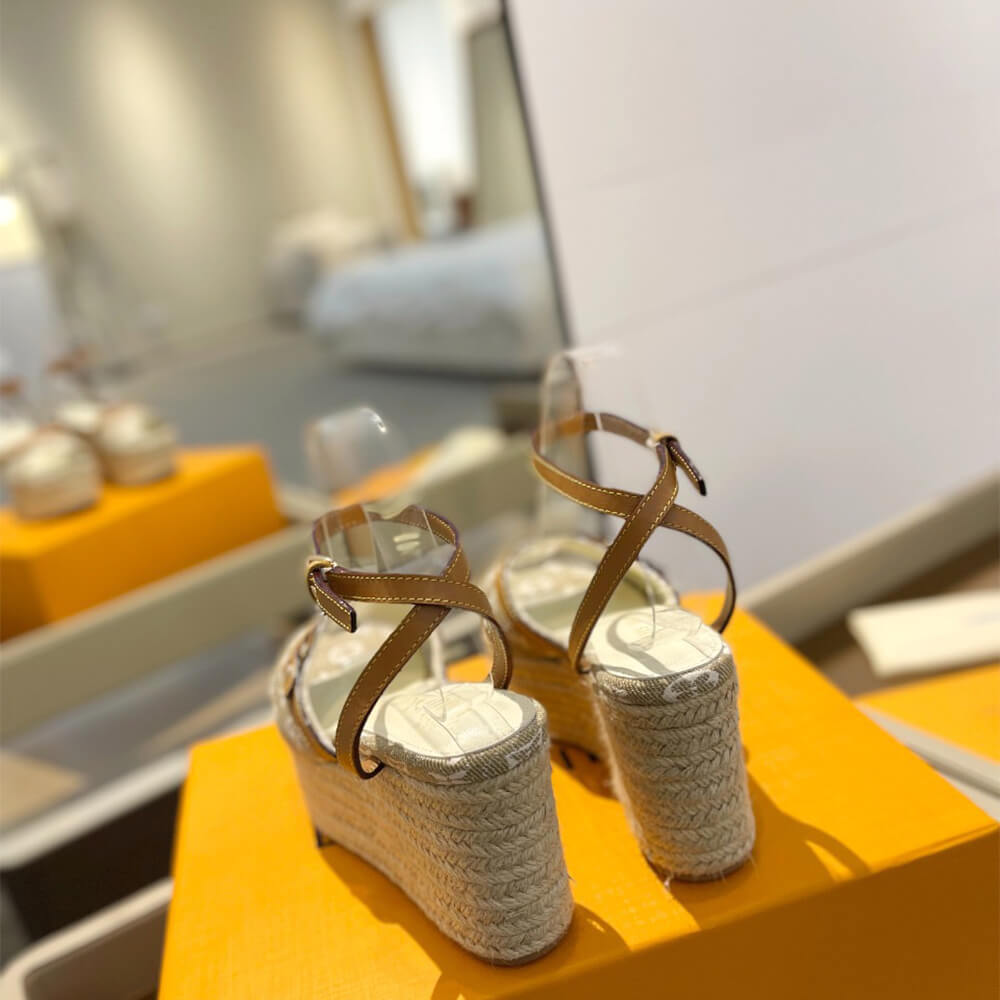 LV Helios Wedge Sandal Shoes - Replica Luxury Bags™