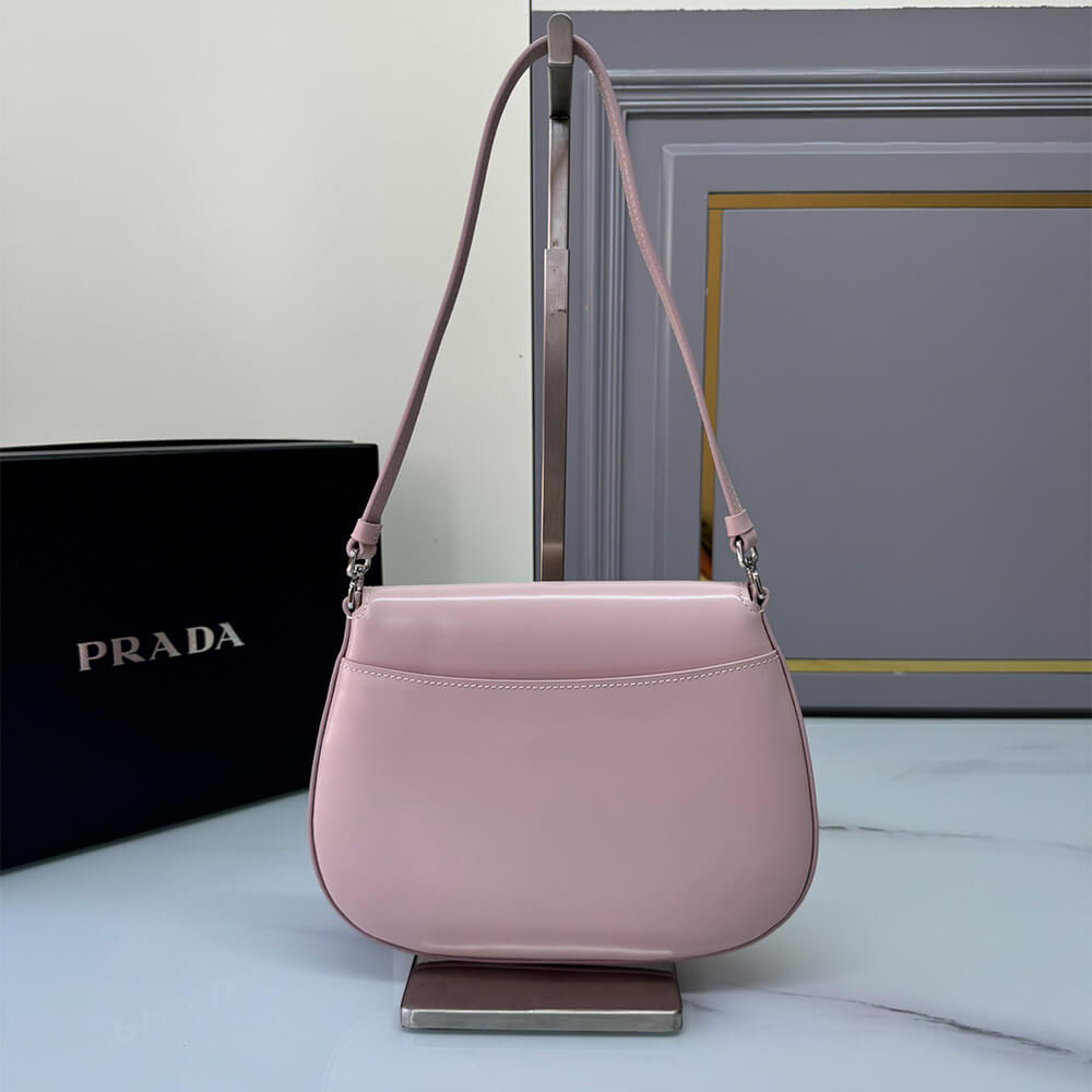 Small Prada Cleo Brushed Leather Shoulder Bag with Flap - Replica Luxury Bags™