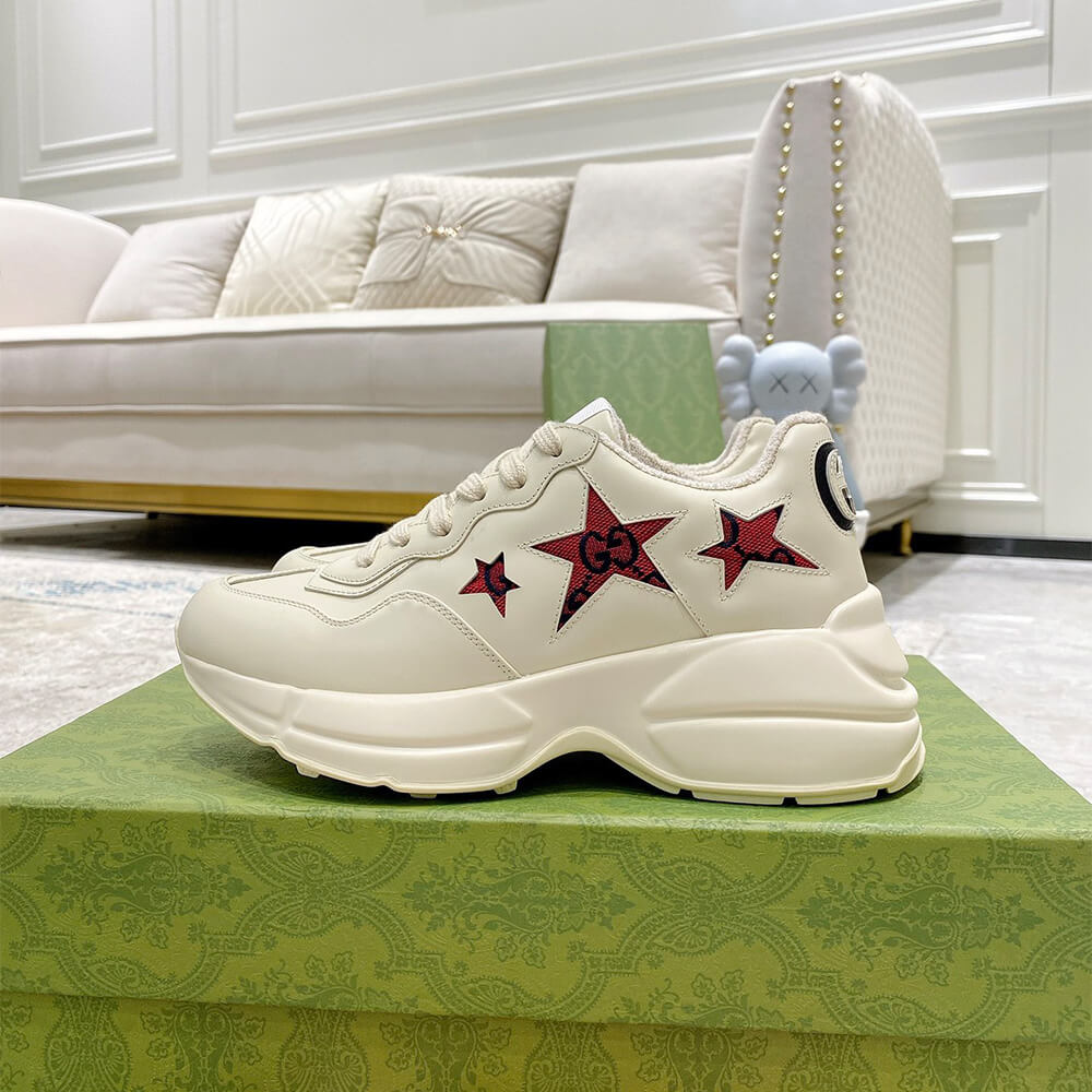 Gucci Rhyton Sneaker with Stars Shoes - Replica Luxury Bags™
