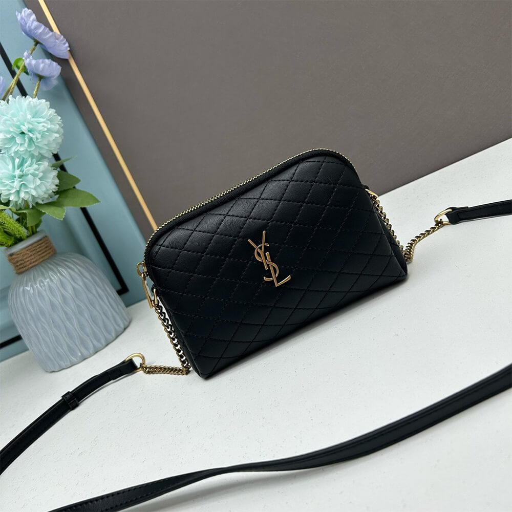 YSL Gaby Zipped Pouch Bag in Quilted Lambskin - Replica Luxury Bags™