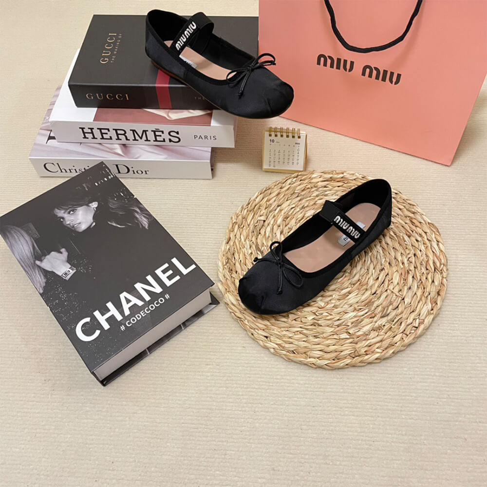 MiuMiu Satin ballerinas Shoes - Replica Luxury Bags™