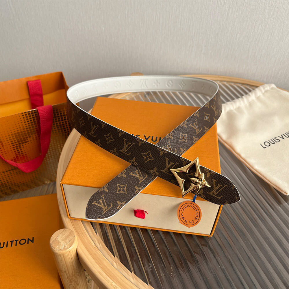 LV Flowergram 30mm Reversible Belt - Replica Luxury Bags™