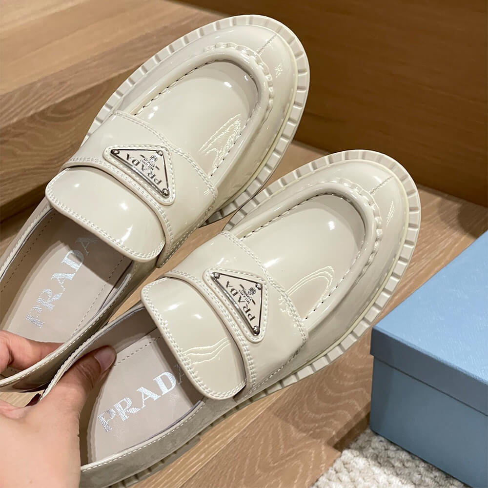 Prada chocolate brushed leather loafers Shoes - Replica Luxury Bags™