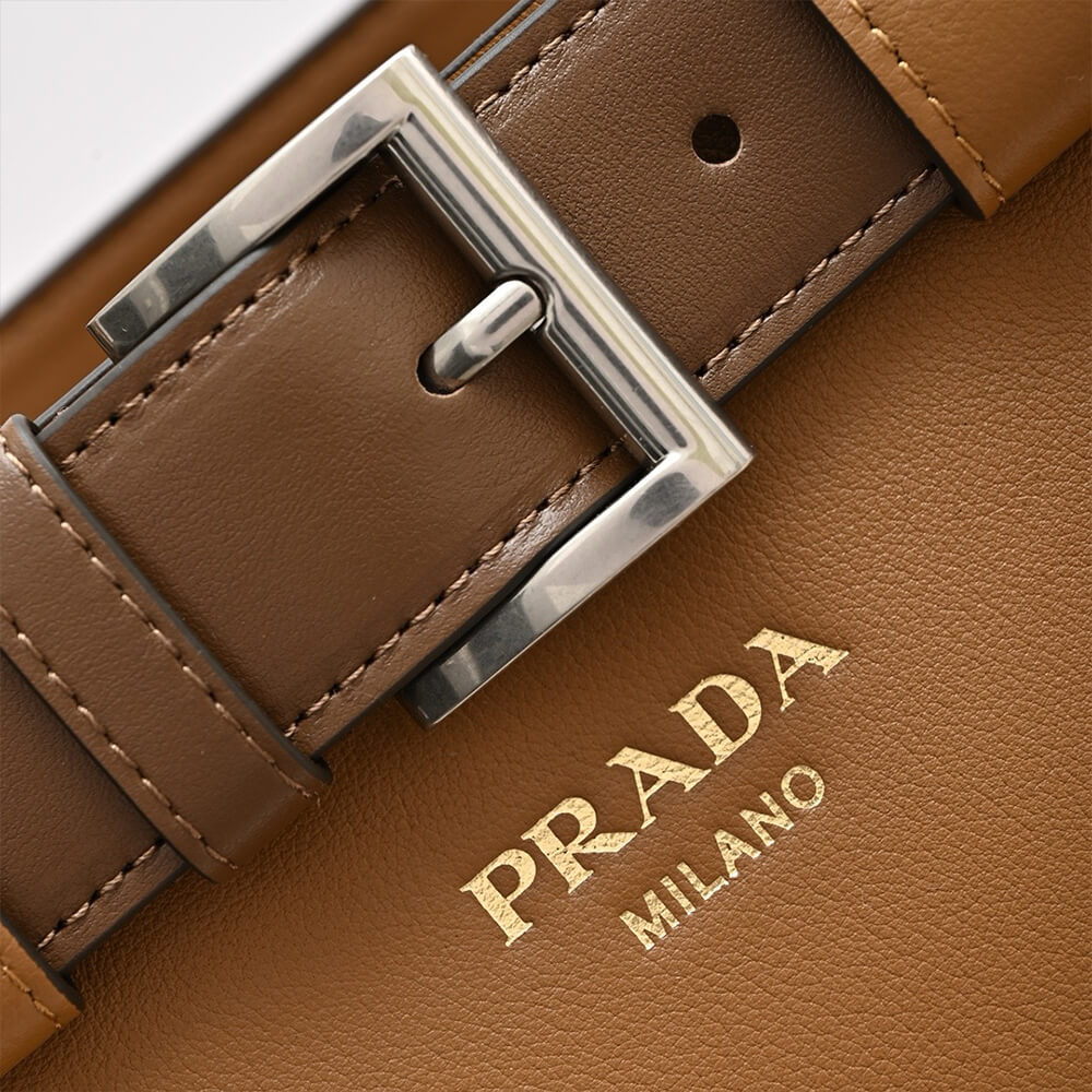 Prada Buckle Small Leather Handbag with Belt - Replica Luxury Bags™