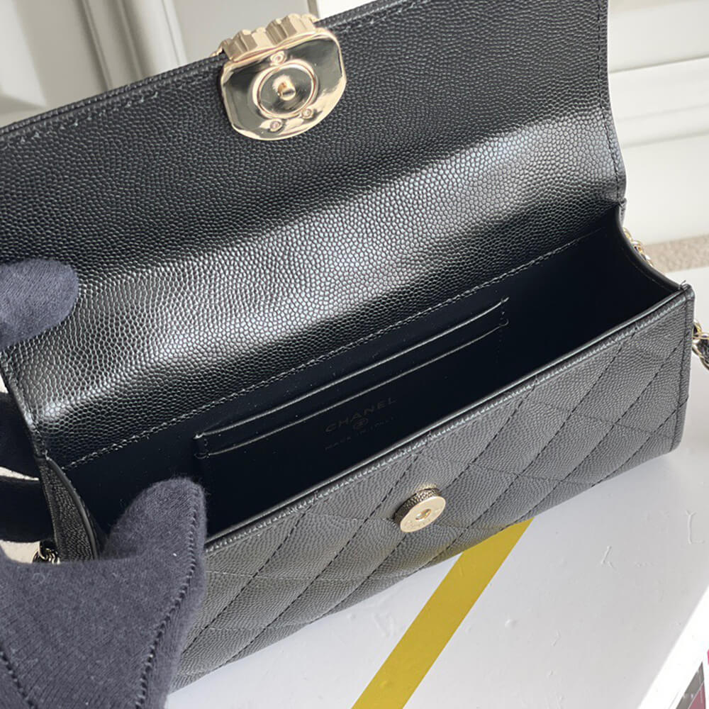 Chanel Flap Bag Phone Holder with Chain and Top Handle - Replica Luxury Bags™