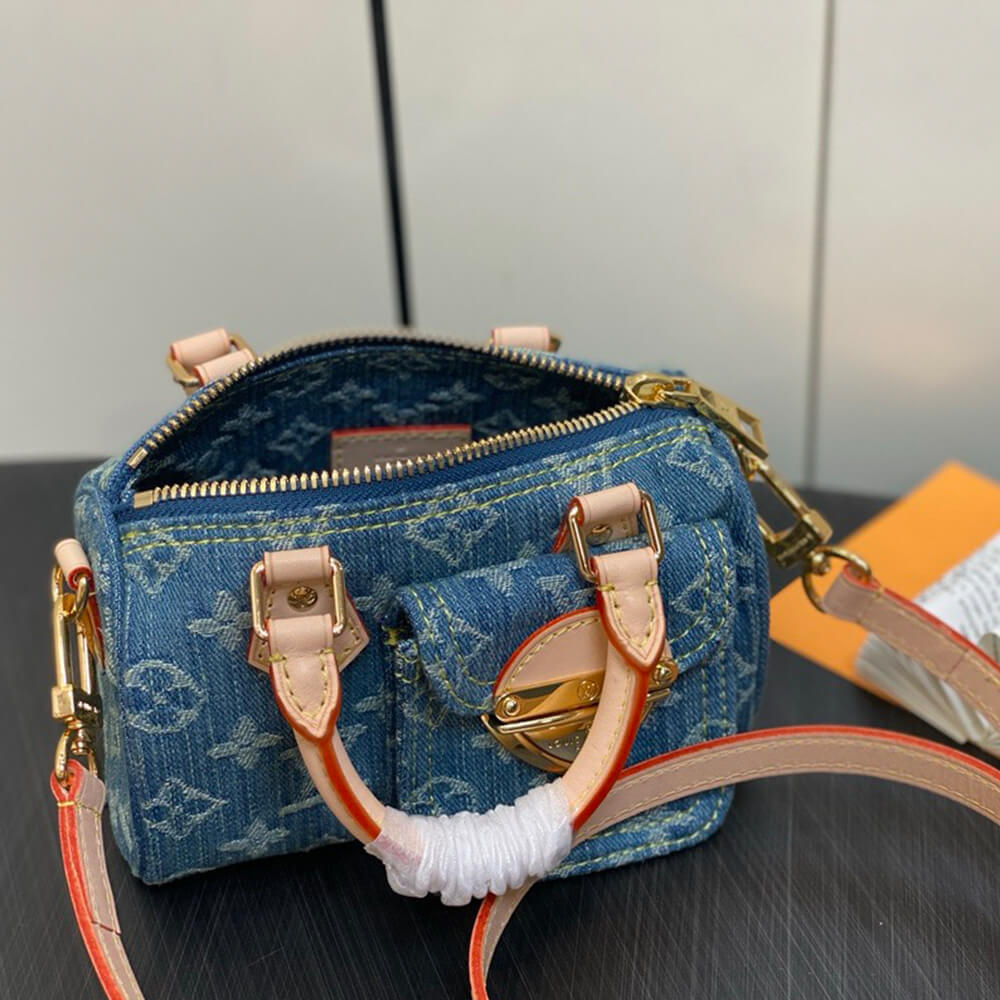 LV Nano Speedy Denim Bag - Replica Luxury Bags™