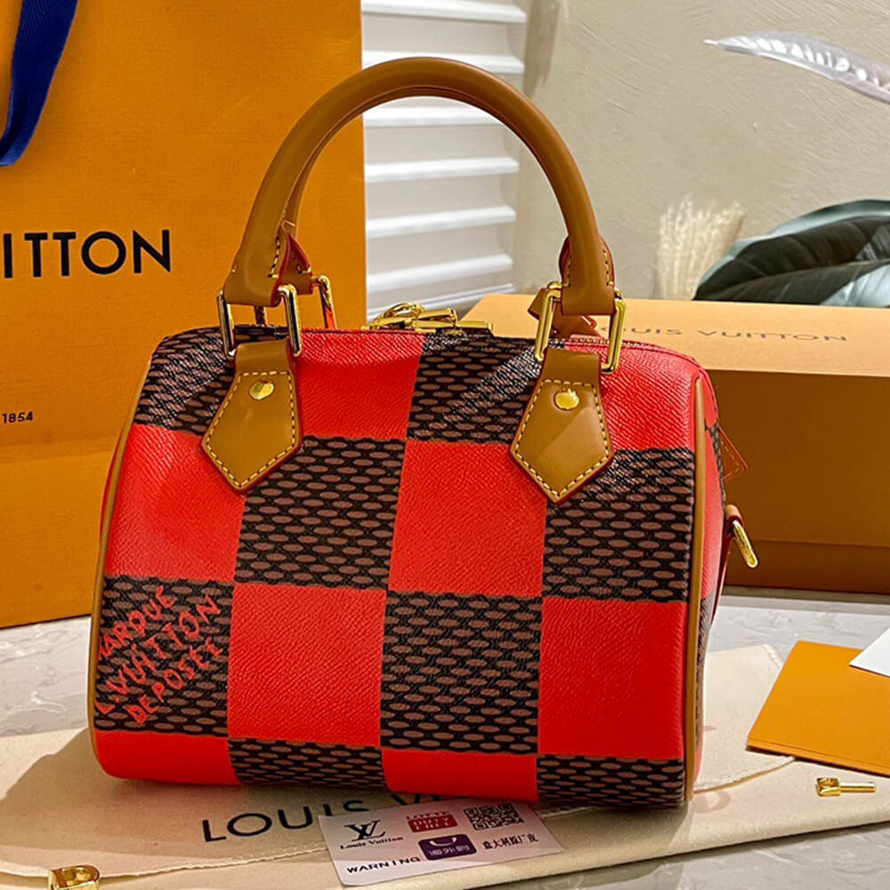 LV Speedy 18 Bandouliere Damier Pop Bag - Replica Luxury Bags™