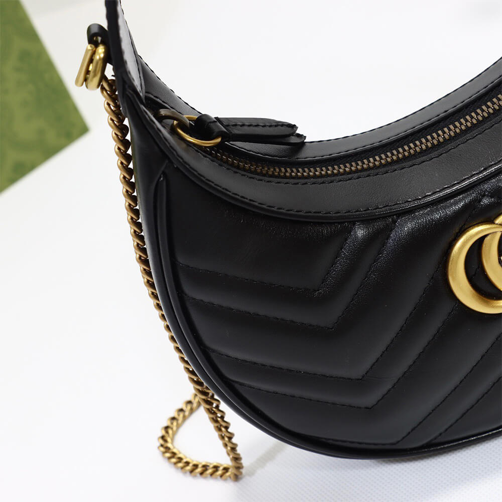 Gucci GG Marmont Half-Moon-Shaped Mini Bag - Replica Luxury Bags™