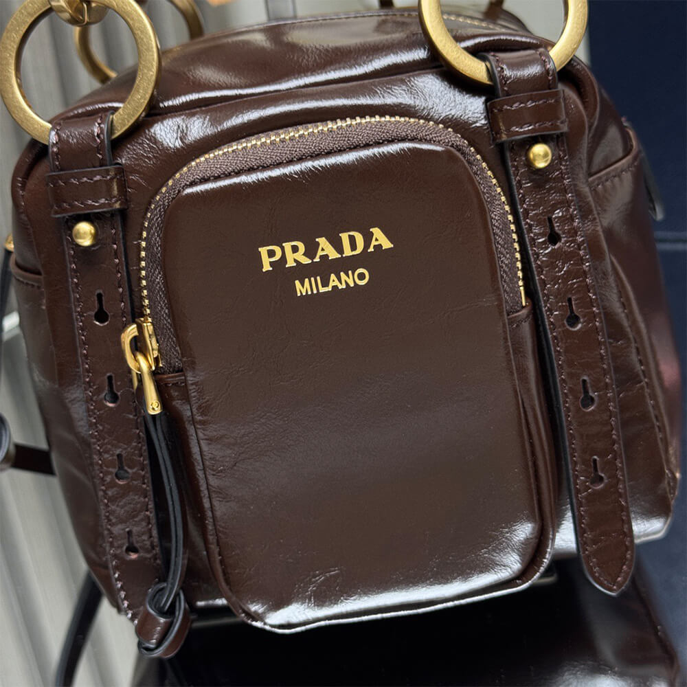 Prada Dangle leather Top Handle Mini Bag - Replica Luxury Bags™