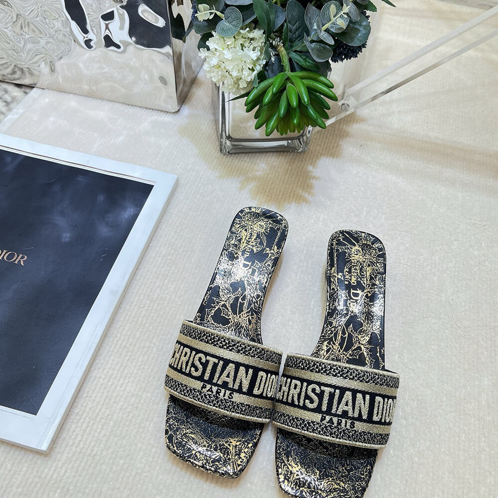 Dior Dway Heeled Slide Shoes - Replica Luxury Bags™