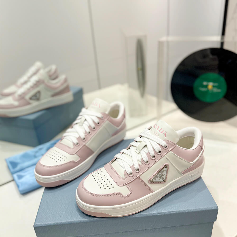 Prada Downtown Nappa Leather Sneakers Shoes - Replica Luxury Bags™