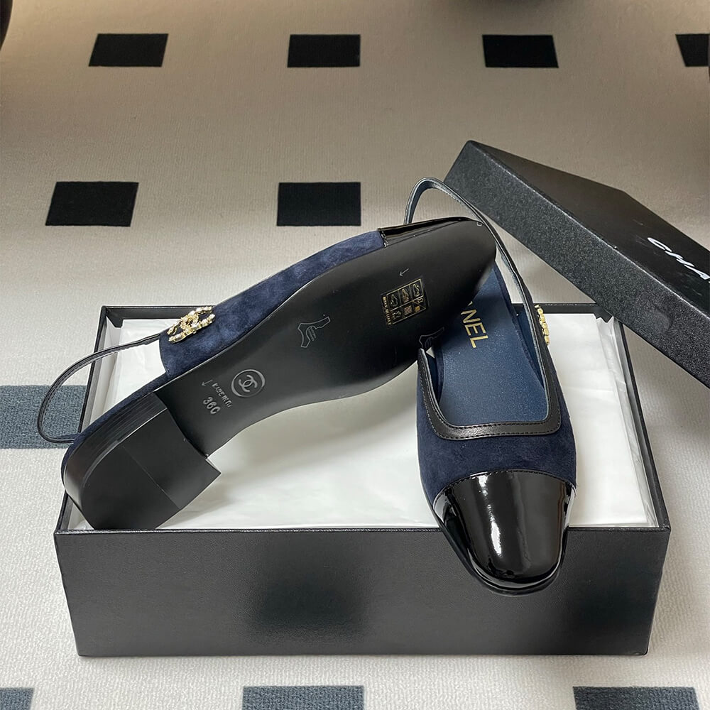 Chanel Diamond Buckle Slingbacks Shoes - Replica Luxury Bags™