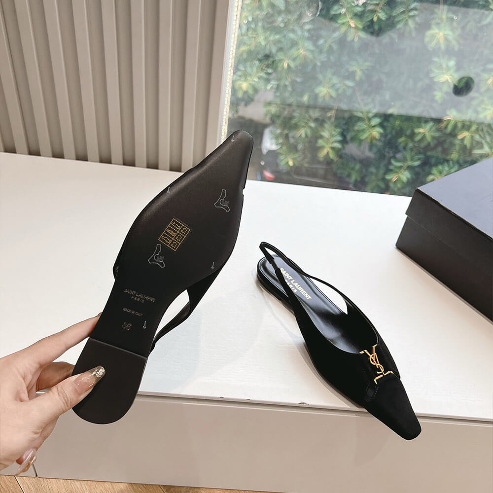 YSL Pointed Toe Slingback Shoes - Replica Luxury Bags™