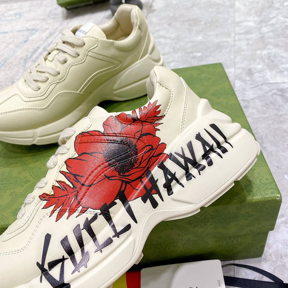Gucci Rhyton Hawaii Print Sneaker Shoes - Replica Luxury Bags™