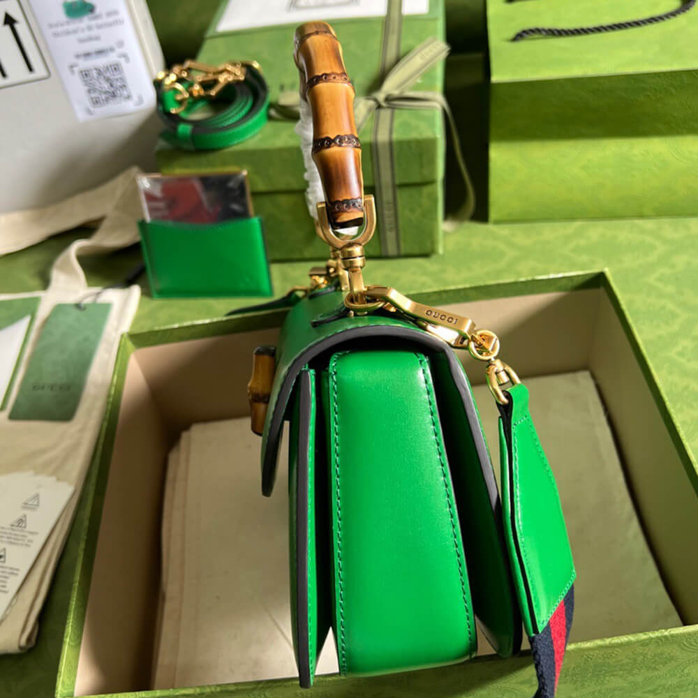 Gucci Bamboo 1947 Jumbo Gg Small Top Handle Bag - Replica Luxury Bags™