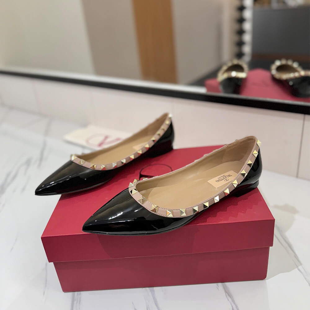 VALENTINO ROCKSTUD BALLET FLAT Shoes - Replica Luxury Bags™